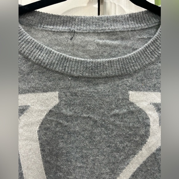 Rare New 360 Skull Traceable Cashmere Pullover Sweater Ski Gray L - Picture 4 of 5